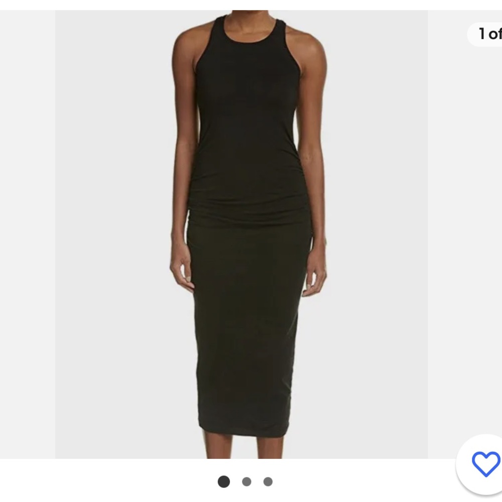 Michael Stars Midi dress racer back black NWT